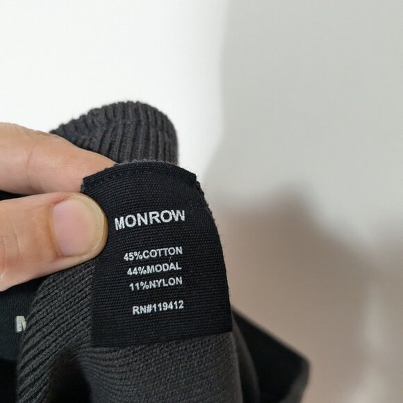 Monrow Knitted Shorts Charcoal Grey Size Small - Picture 4 of 5